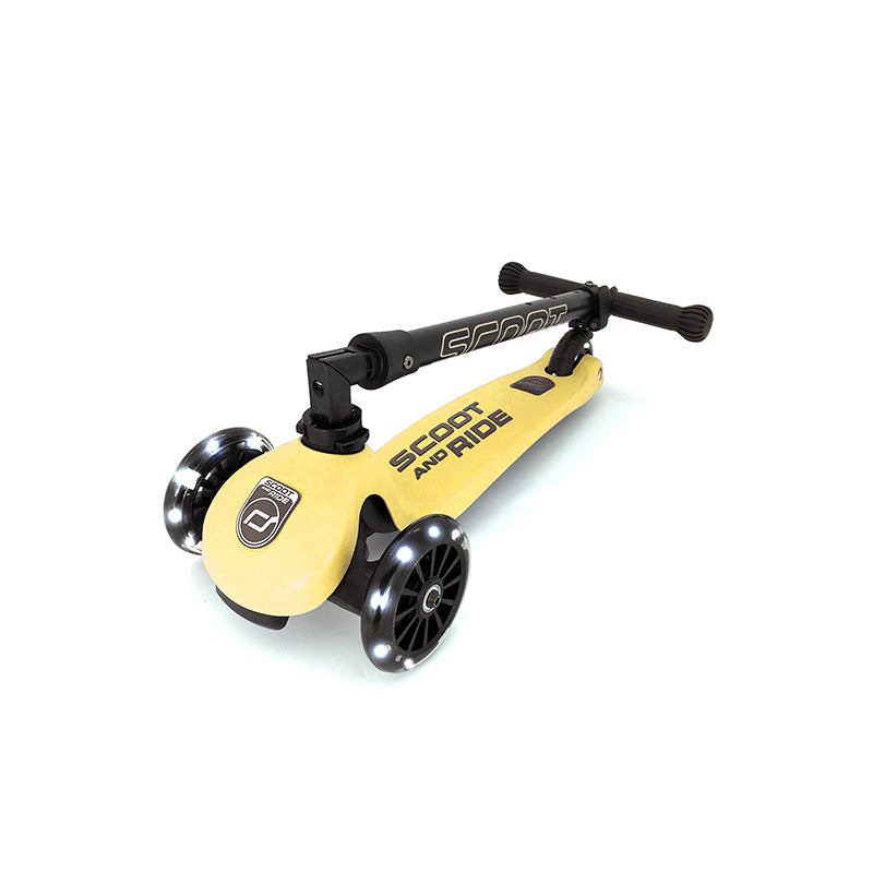 Scoot and Ride Highway Kick 3, sparkesykkel - LED Lemon