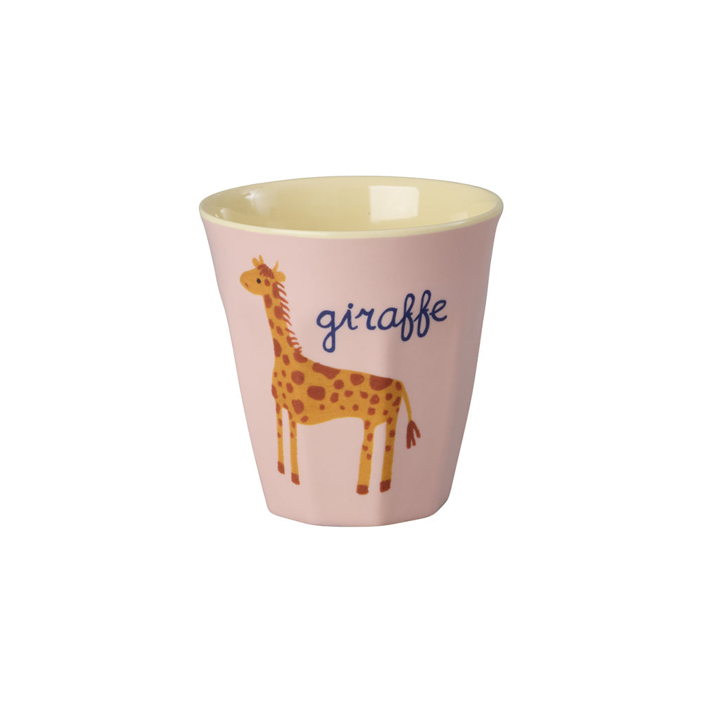 Rice melamin kopper, Pink ABC print, 6-pak - Lille