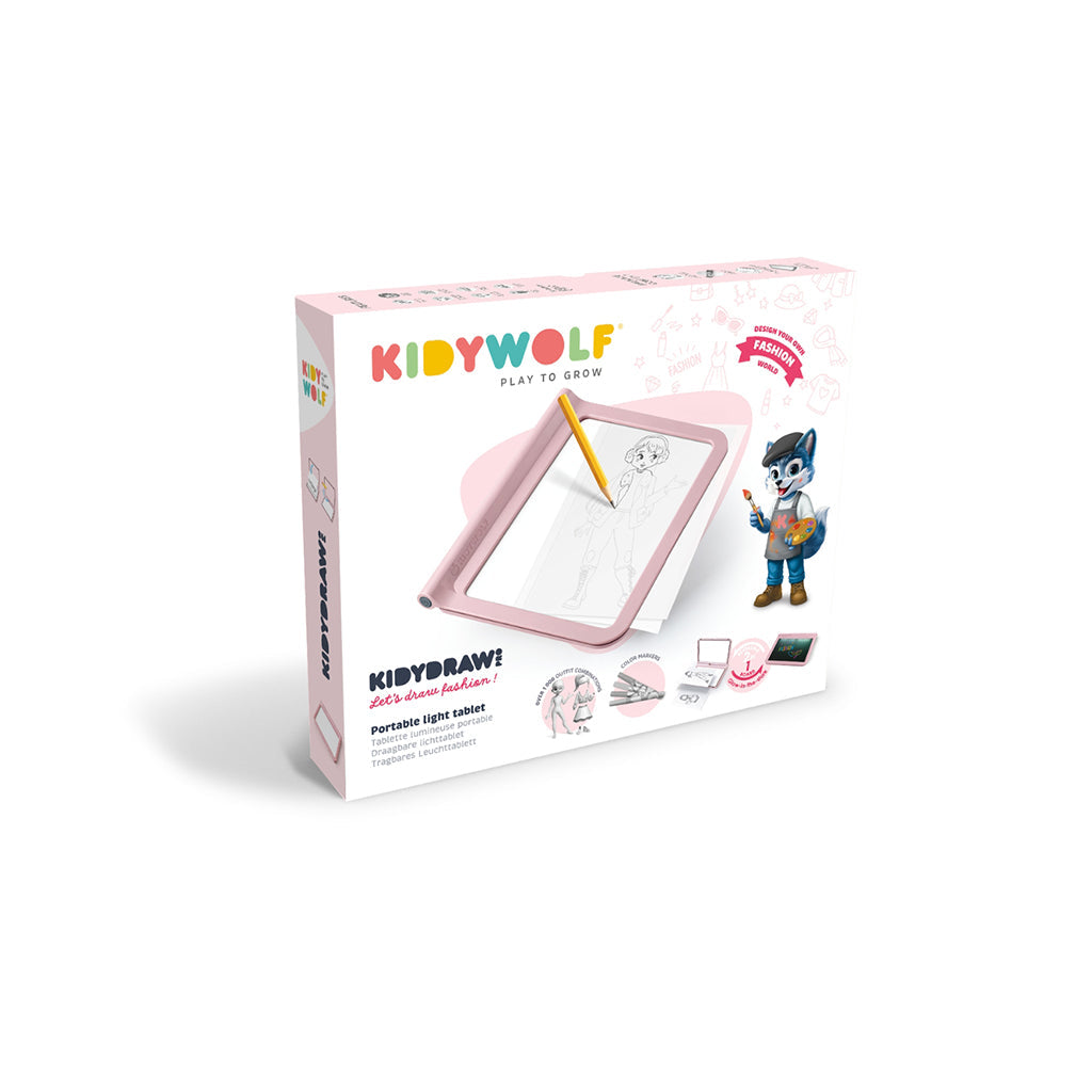 Kidydraw Pro, tegnetavle med lys, Fashion