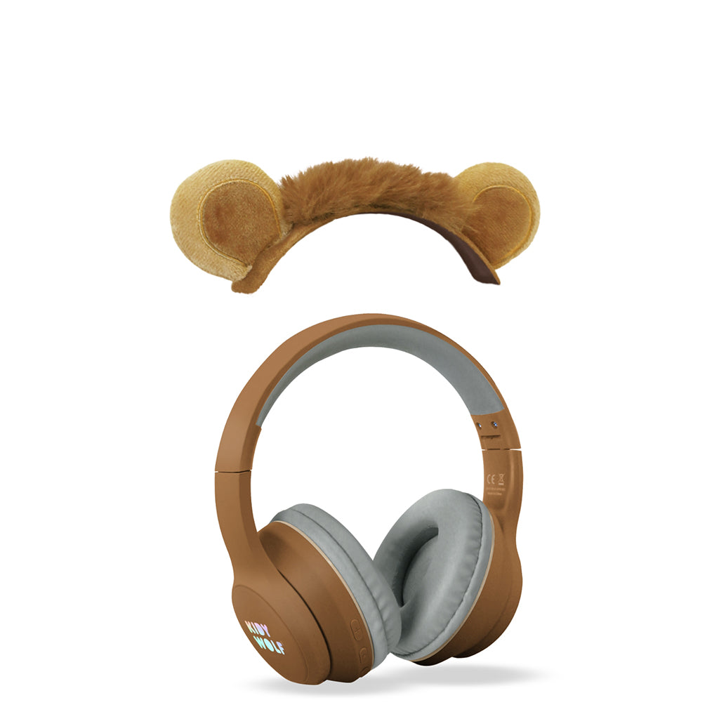 Kidyears - Bluetooth hodetelefoner med magnetiske dyreører - Lion