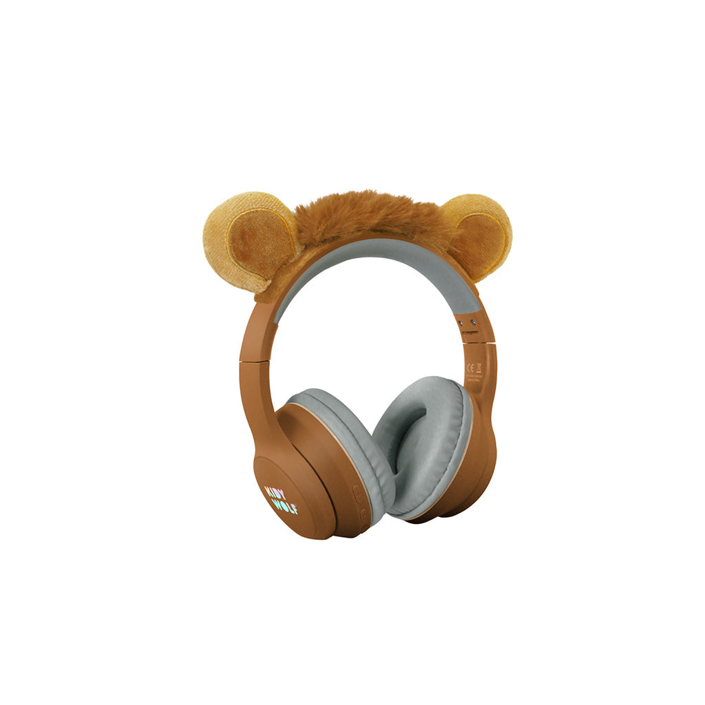 Kidyears - Bluetooth høretelefoner m magnetisk dyreøre - Lion