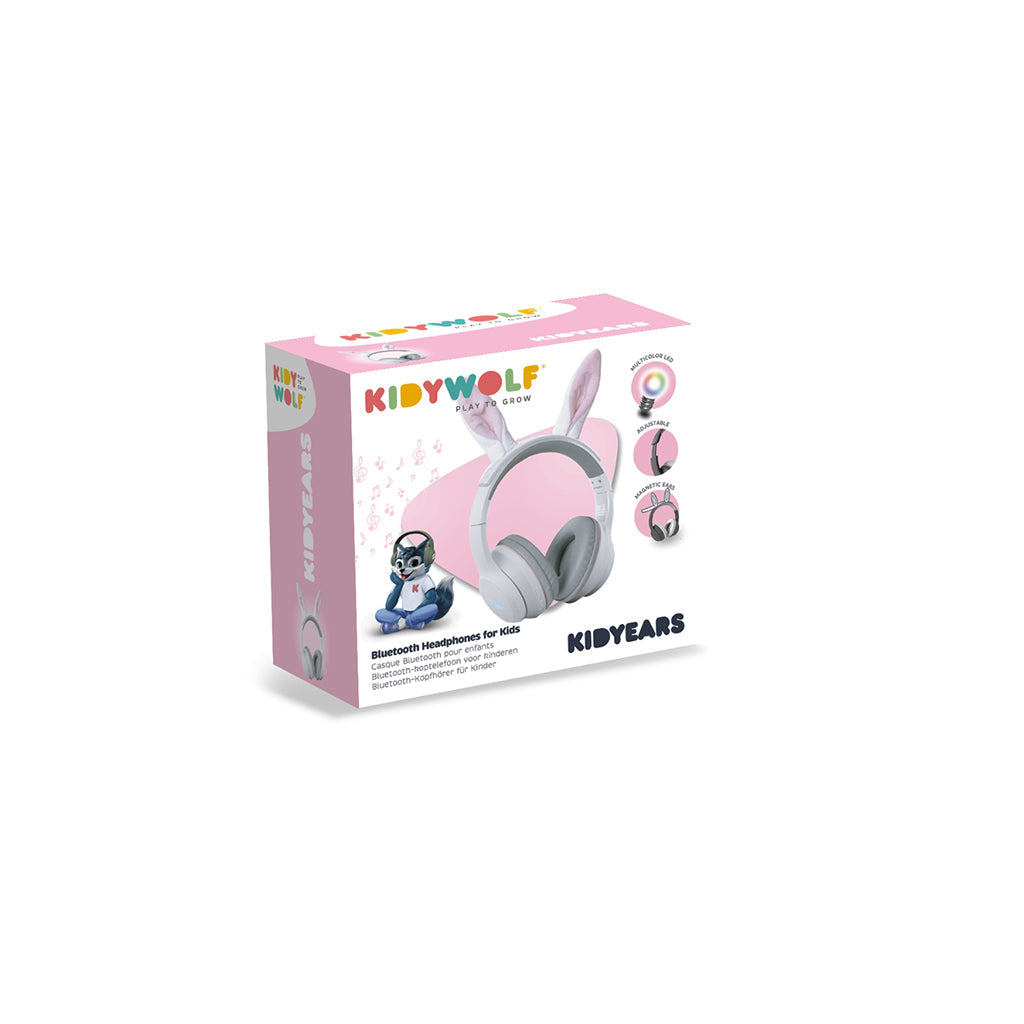 Kidyears Bluetooth-hodetelefoner med magnetiske dyreører – Rabbit
