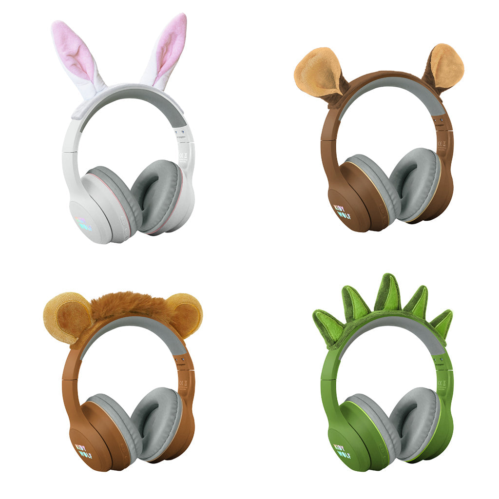 Kidyears Bluetooth-hodetelefoner med magnetiske dyreører – Rabbit