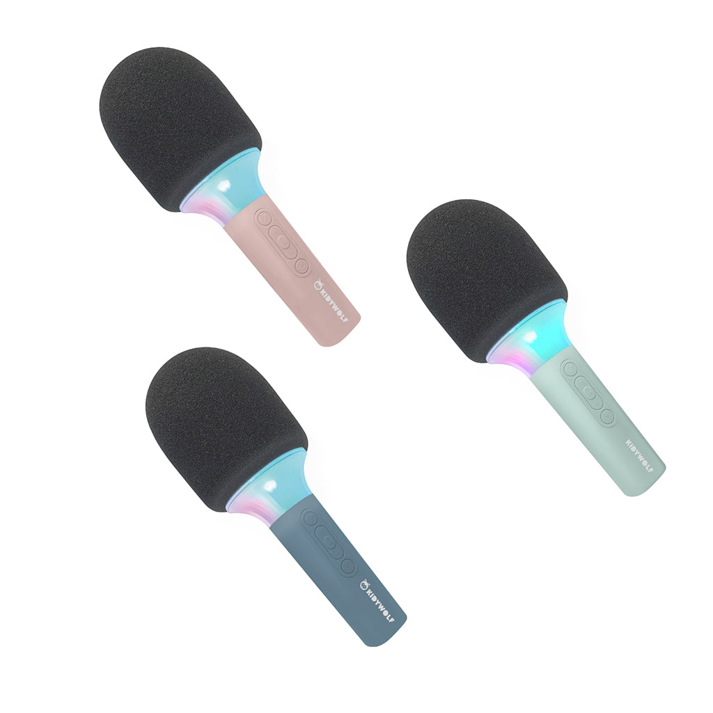 Kidymic Alt-i-én mikrofon for karaoke og musikalske opplevelser, Green