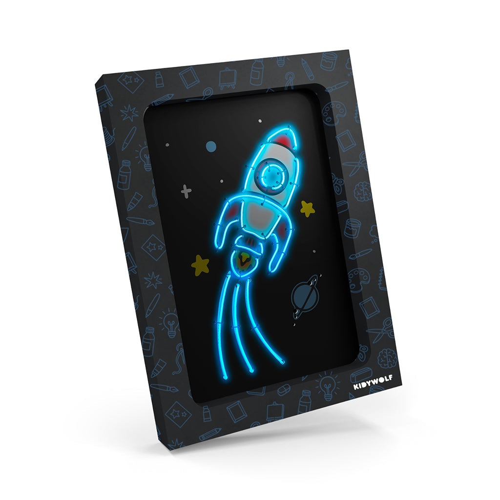 Kidyneon, DIY selvlysende bilder med neontråd, 9 stk - Big pack