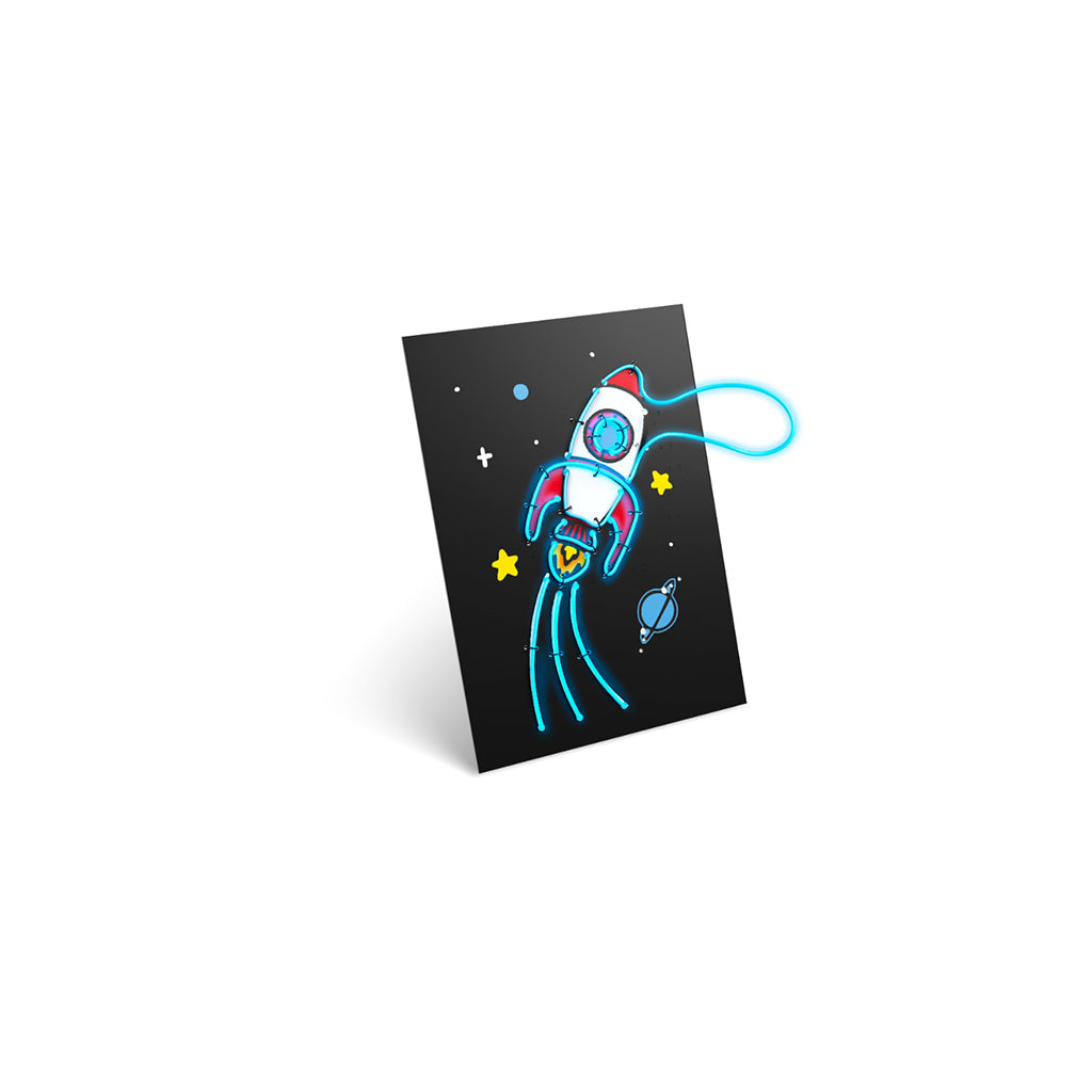 Kidyneon, DIY selvlysende bilder med neontråd, 9 stk - Big pack