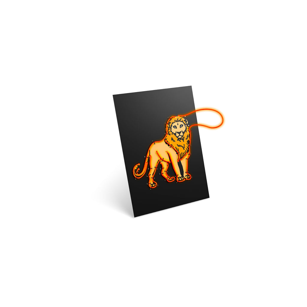 Kidyneon, DIY selvlysende bilder med oransje neontråd - Animal