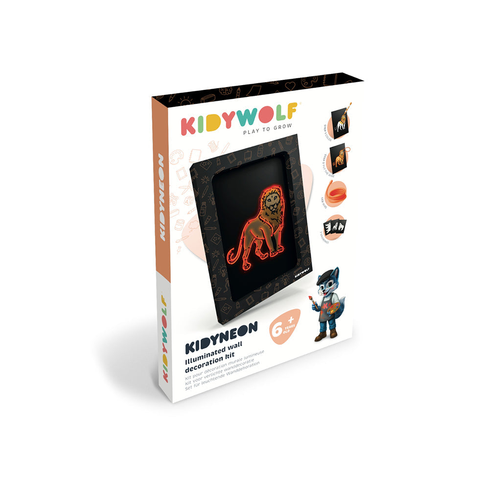 Kidyneon, DIY selvlysende bilder med oransje neontråd - Animal