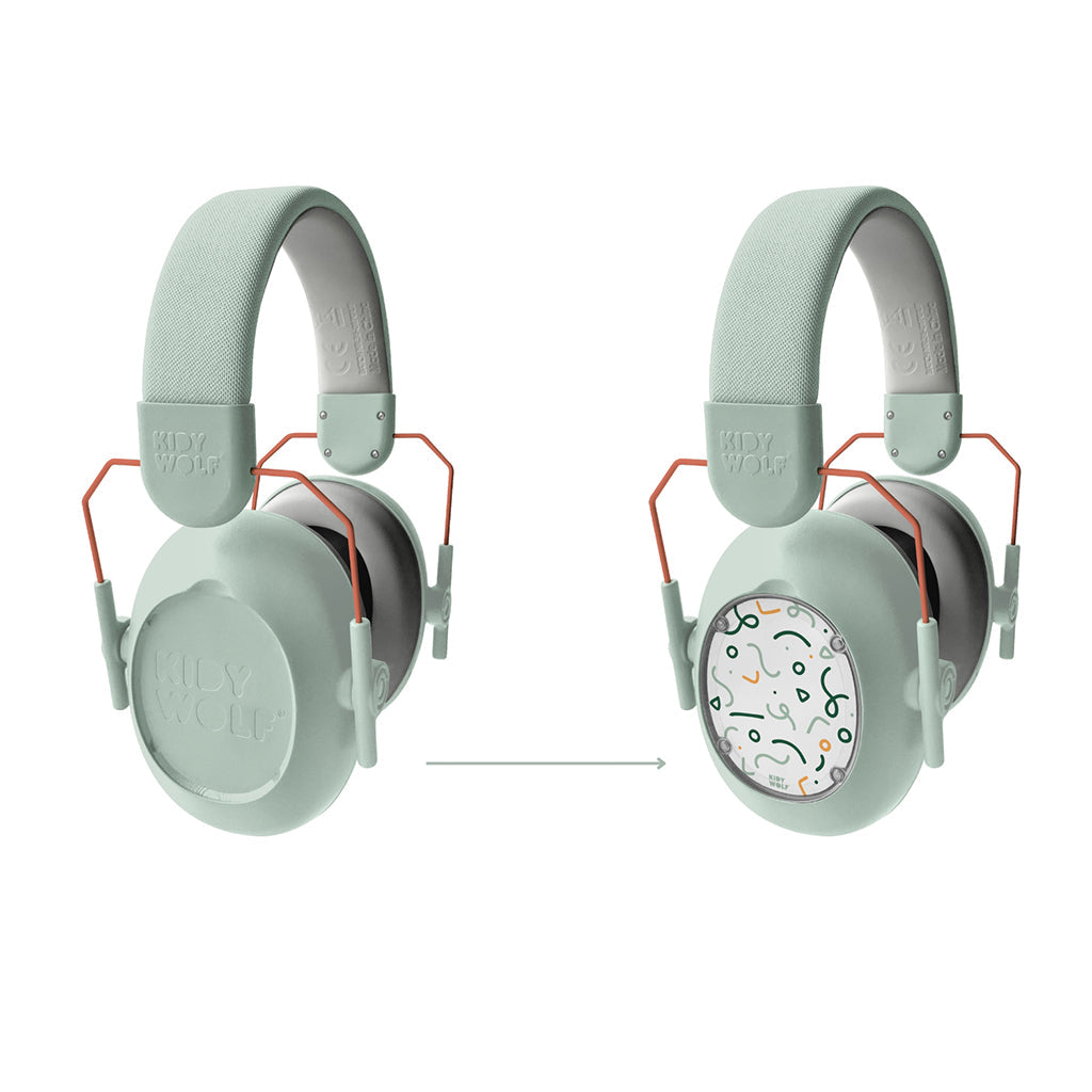 Kidynoise, Støyreducerende hørselsvern for barn, foldbar - Green
