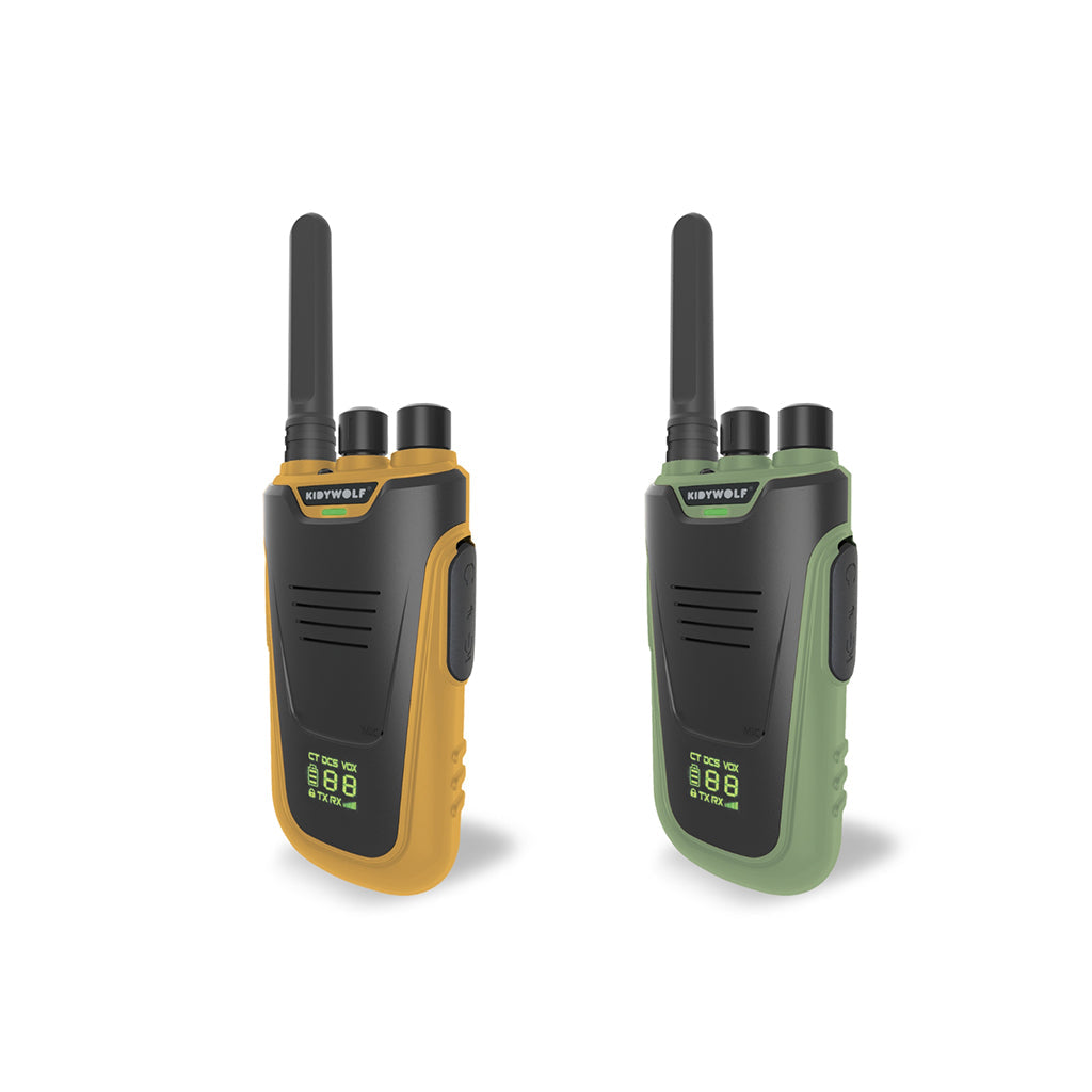 Kidywolf walkie talkie til børn, Kidytalk Grøn/Orange