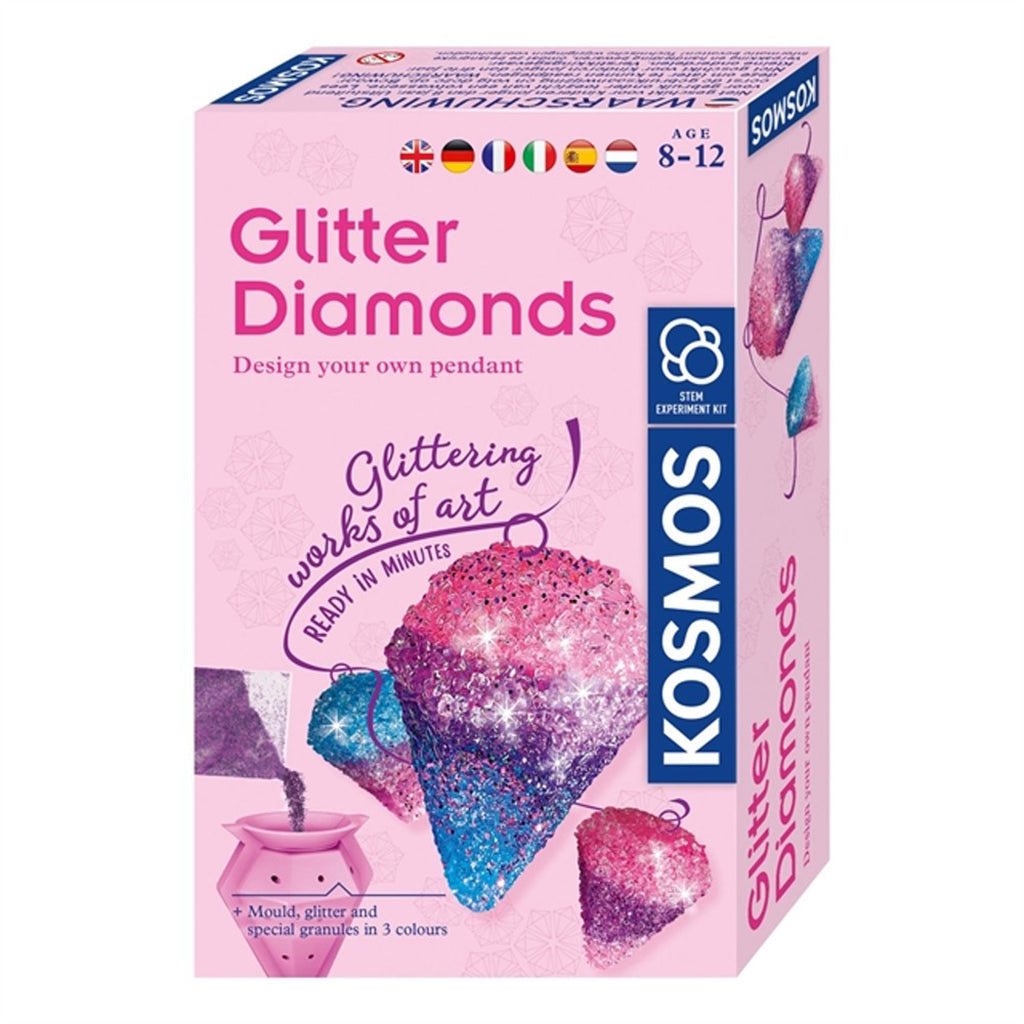 Kosmos eksperimentsæt med glitter diamanter, lyserød æske