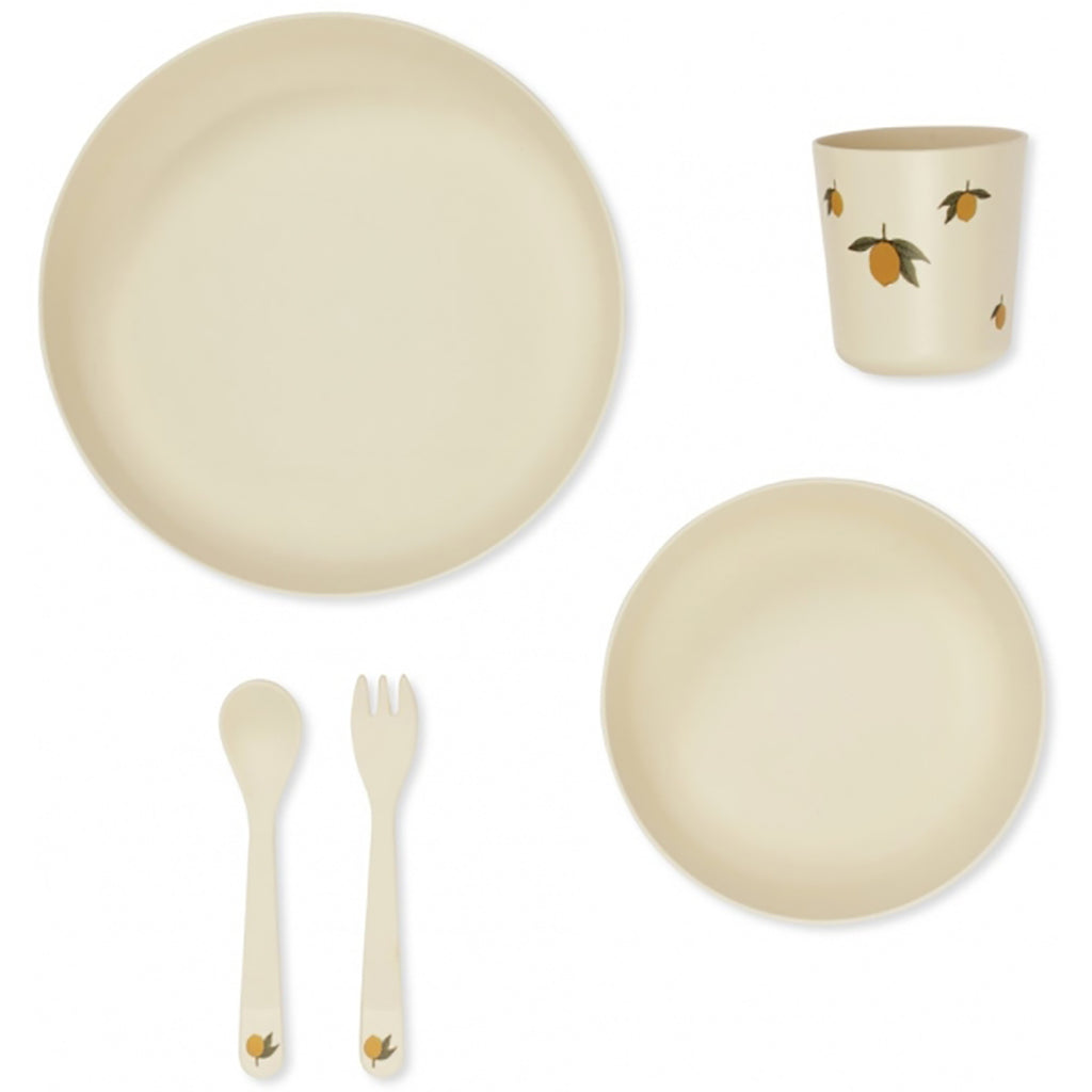 Konges Sløjd Dinner sæt, 5 dele - Lemon