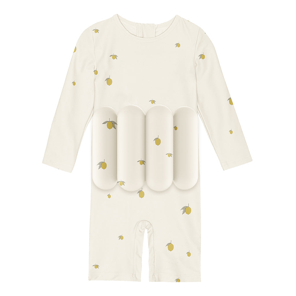 Konges Sløjd badedrakt, heldrakt m avtakbare flyteblokker, Lemon - str. 9 mdr. - 4 år