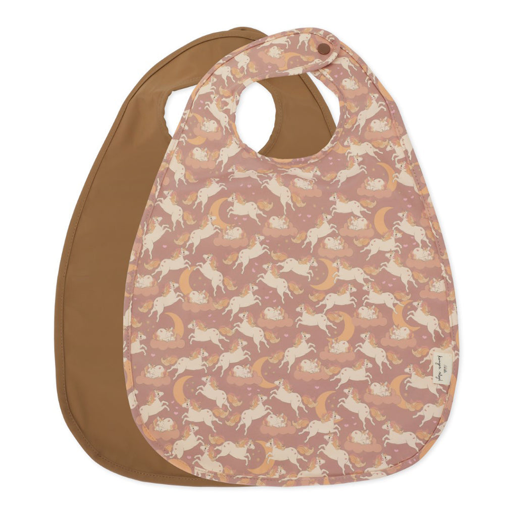 Konges Sløjd smekke, 2-pk - Unicorn blush/toasted coconut