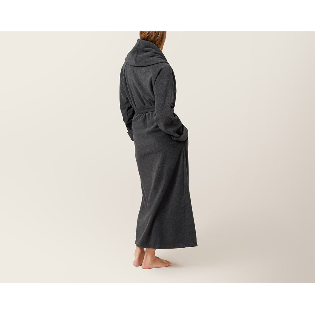 Karmameju morgenkåpe i fleece, mørkegrå - str. XS-L