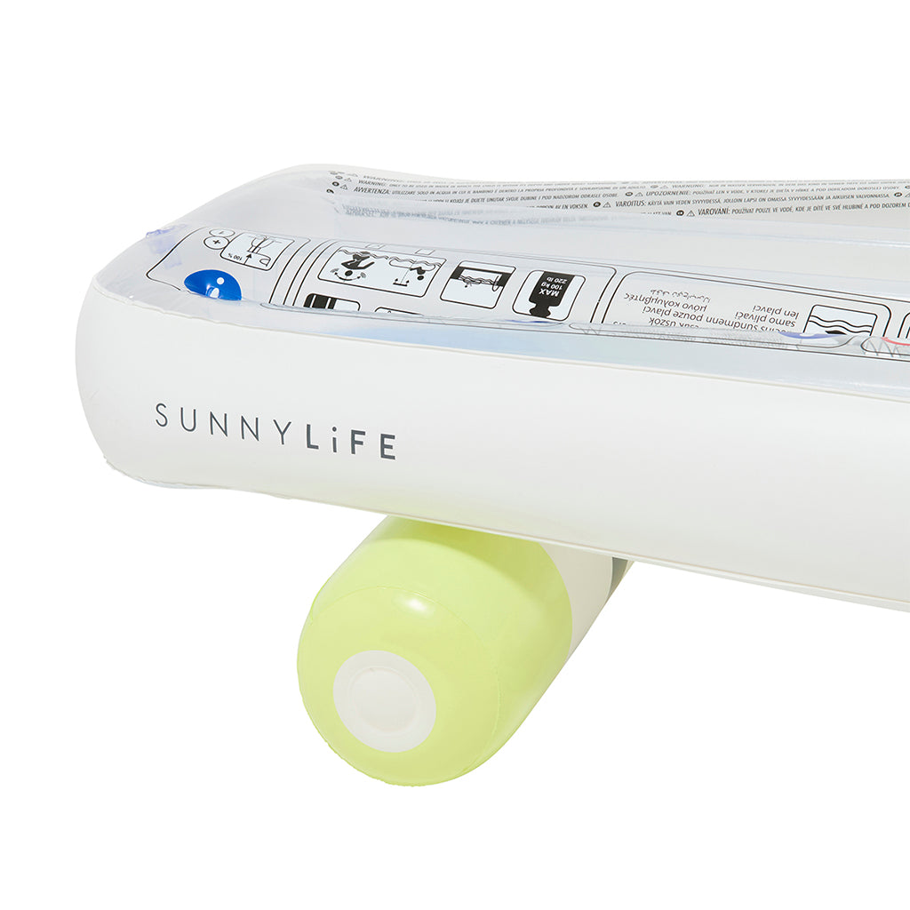 Sunnylife luftmadras, skateboard – blå/lime – Fra 6 år