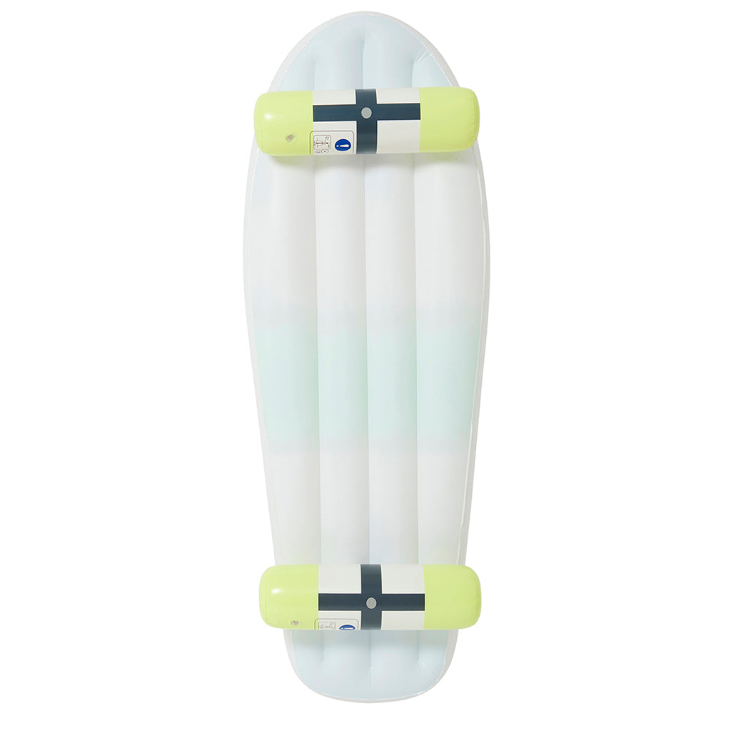 Sunnylife luftmadras, skateboard – blå/lime – Fra 6 år