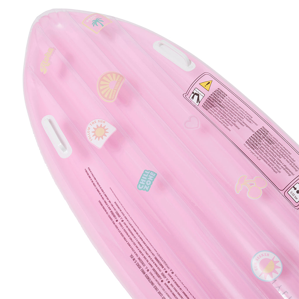 Sunnylife luftmadrass, Surboard float summer sherbet bubblegum pink - Fra 6 år