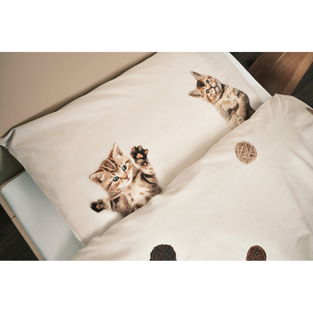 Snurk voksensengetøy, økologisk – Kitten friends
