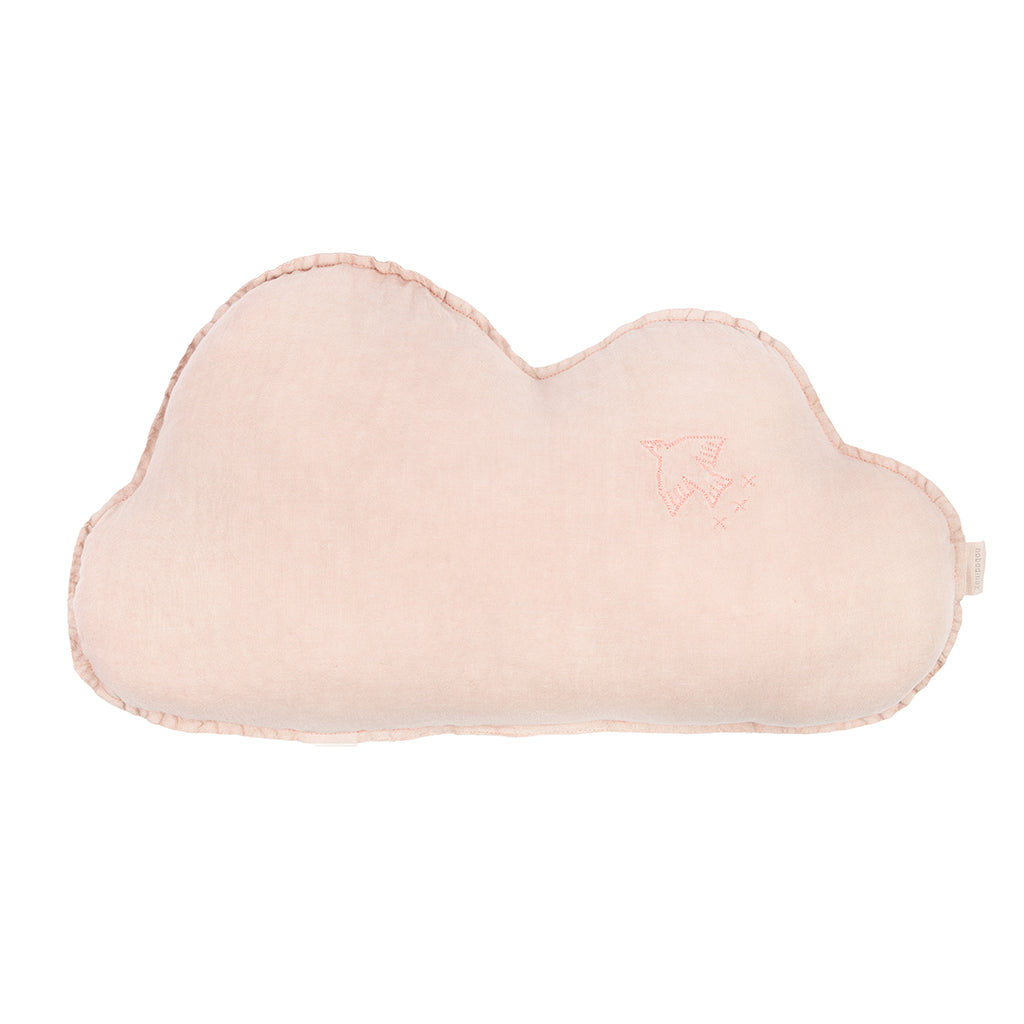 Nobodinoz skypude vasket fransk hør fuglebroderi Mauve pink
