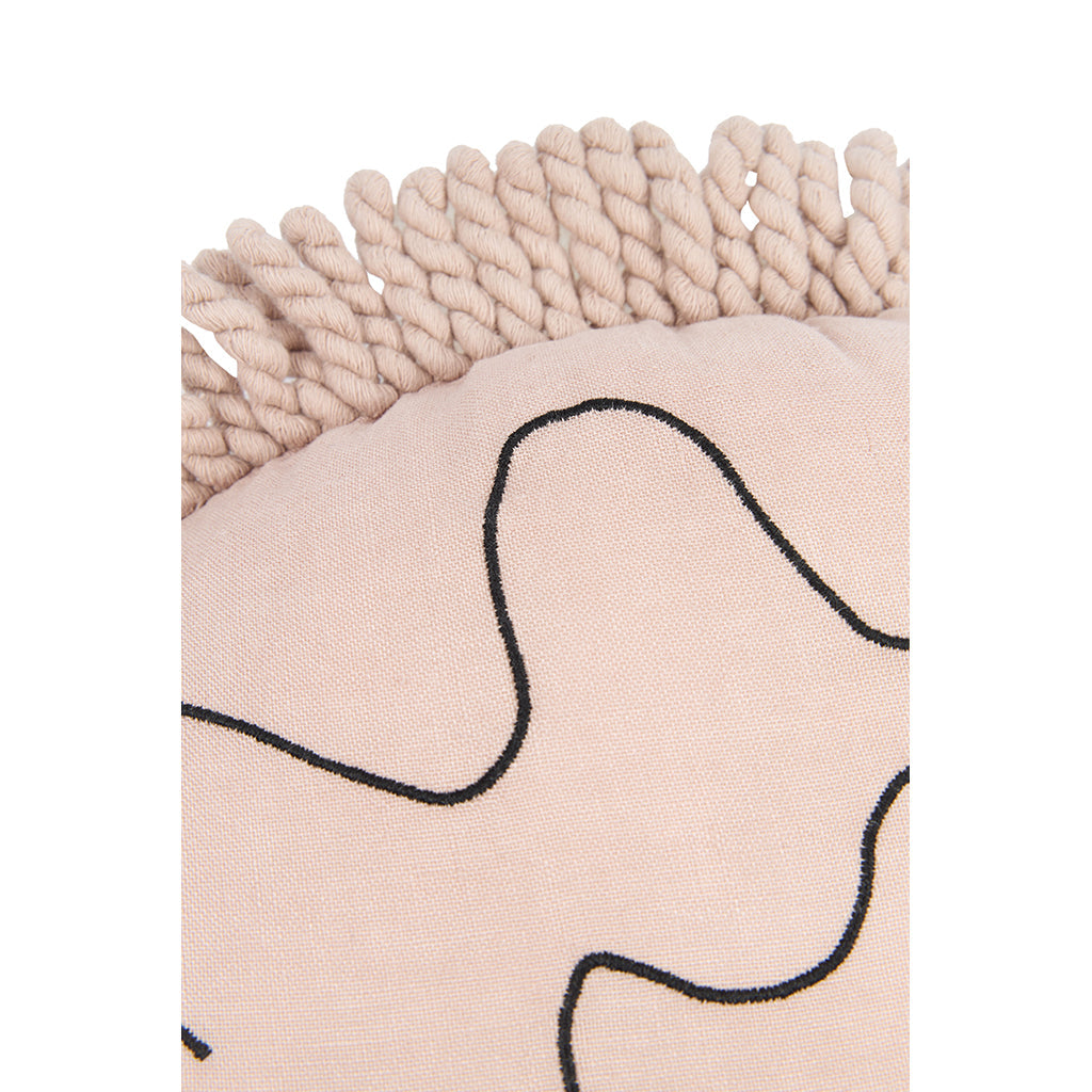 Nobodinoz Enzo pinnsvin pute, vasket lin, Mauve pink