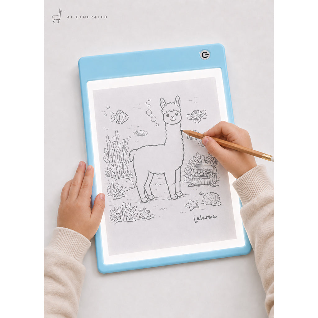 Lalarma Sketch lightpad, tegn og fargelegg – blå