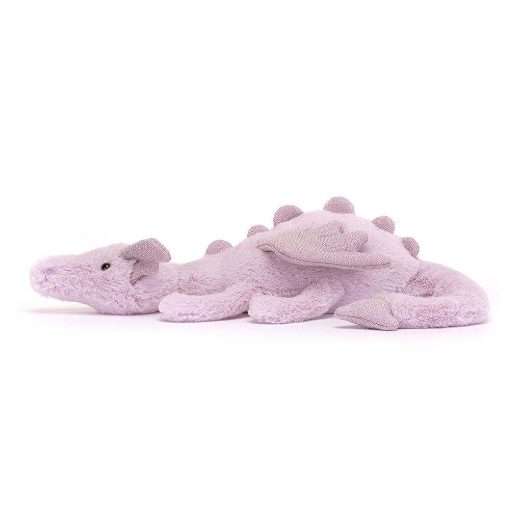 Jellycat-bamse, Lavender dragon, drage - 26 cm