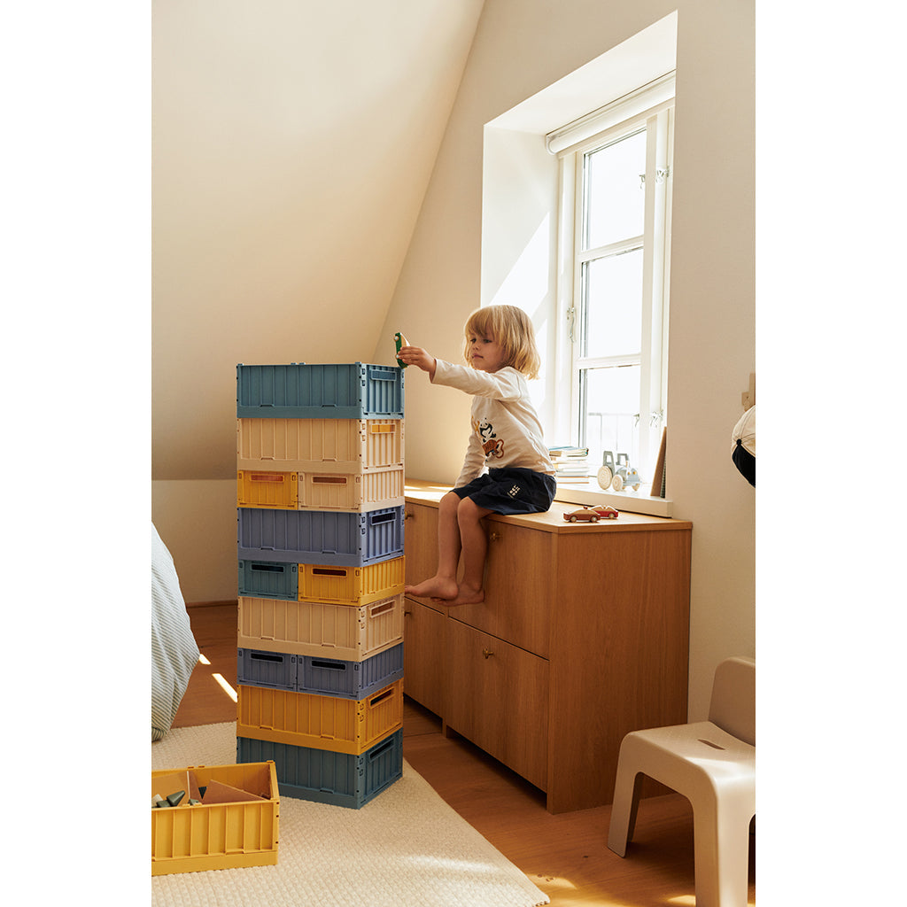 Liewood Weston sammenleggbar kasse M, 2-pakning - Light peppermint
