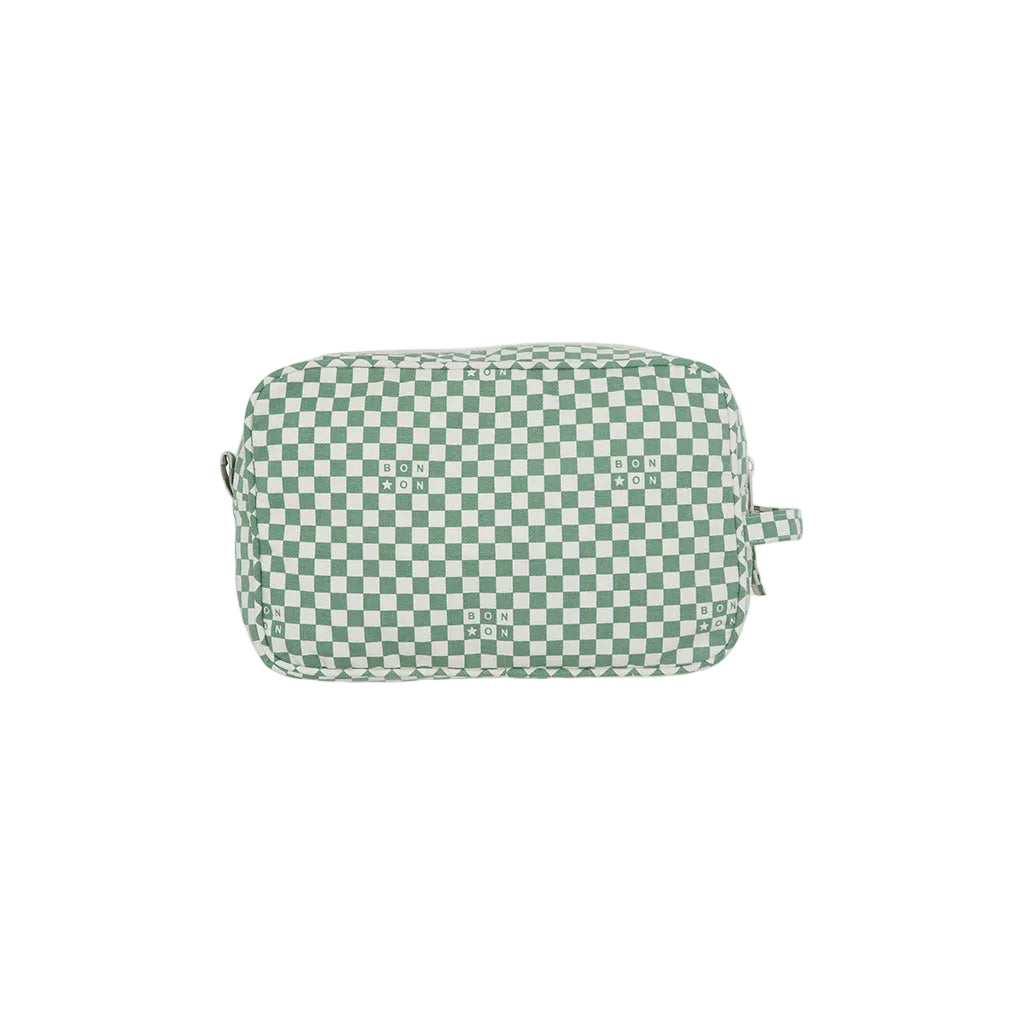 Bonton Toiletaske, stor - Damier vert