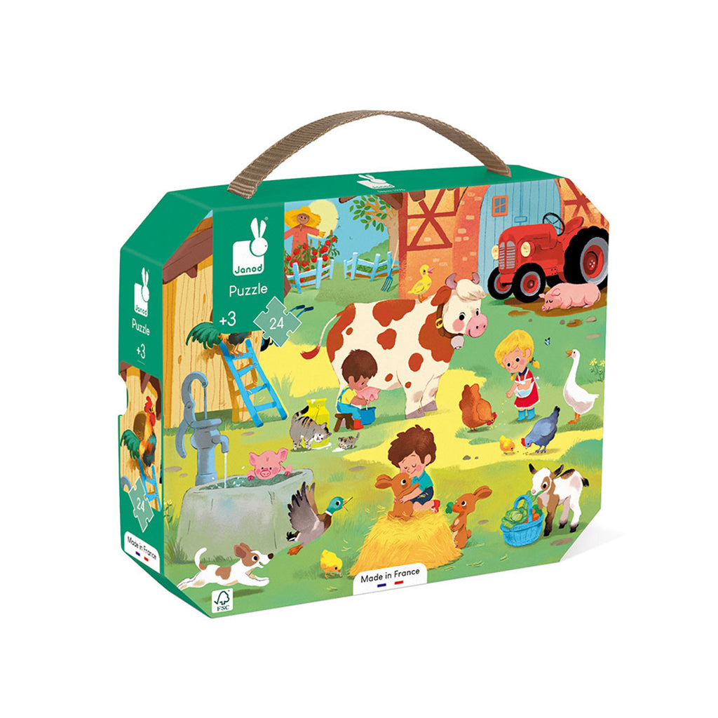 Janod puslespill, En dag på gården - 24 brikker