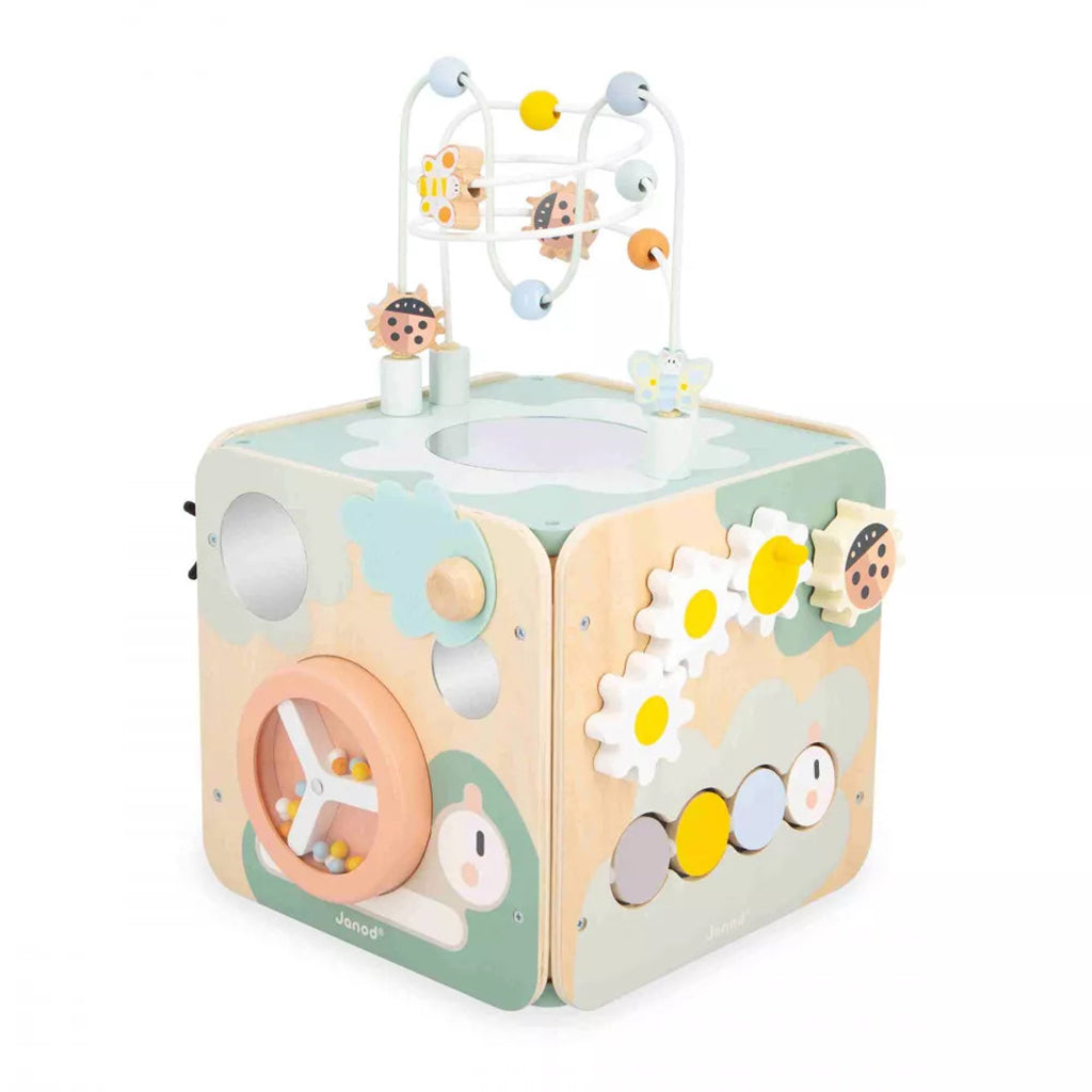 Janod aktivitetskube i træ Multi Activity Maxi Cube legetøj til baby
