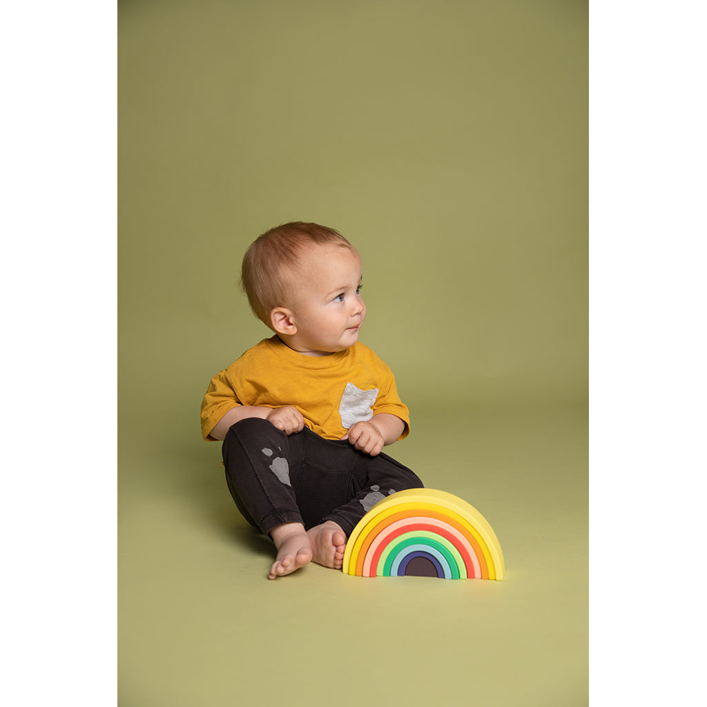 Little L, Babyleker i silikon, Fargerik regnbue