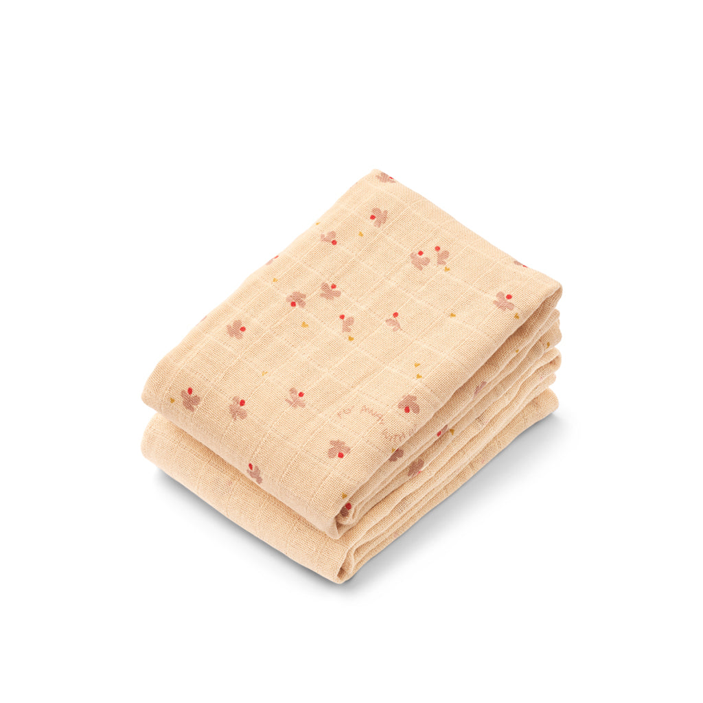 Liewood stoffbleer, Lewis muslin 2-pakning - Mini butterfly/apple blossom mix