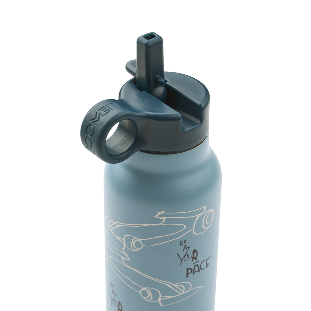 Liewood Falk vannflaske, termoflaske 350 ml. - Race cars / Beach blue