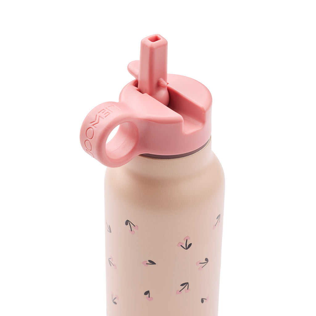 Liewood Falk vannflaske, termoflaske 350 ml. - Mini Cherry heart / Rosey