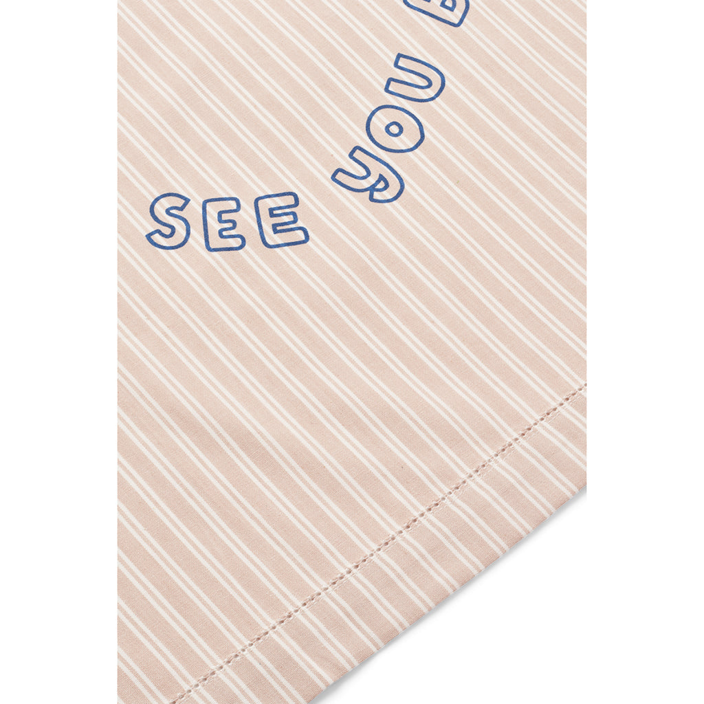 Liewood Paige strandhåndkle, Stripe Sorbet rose / Creme de la creme