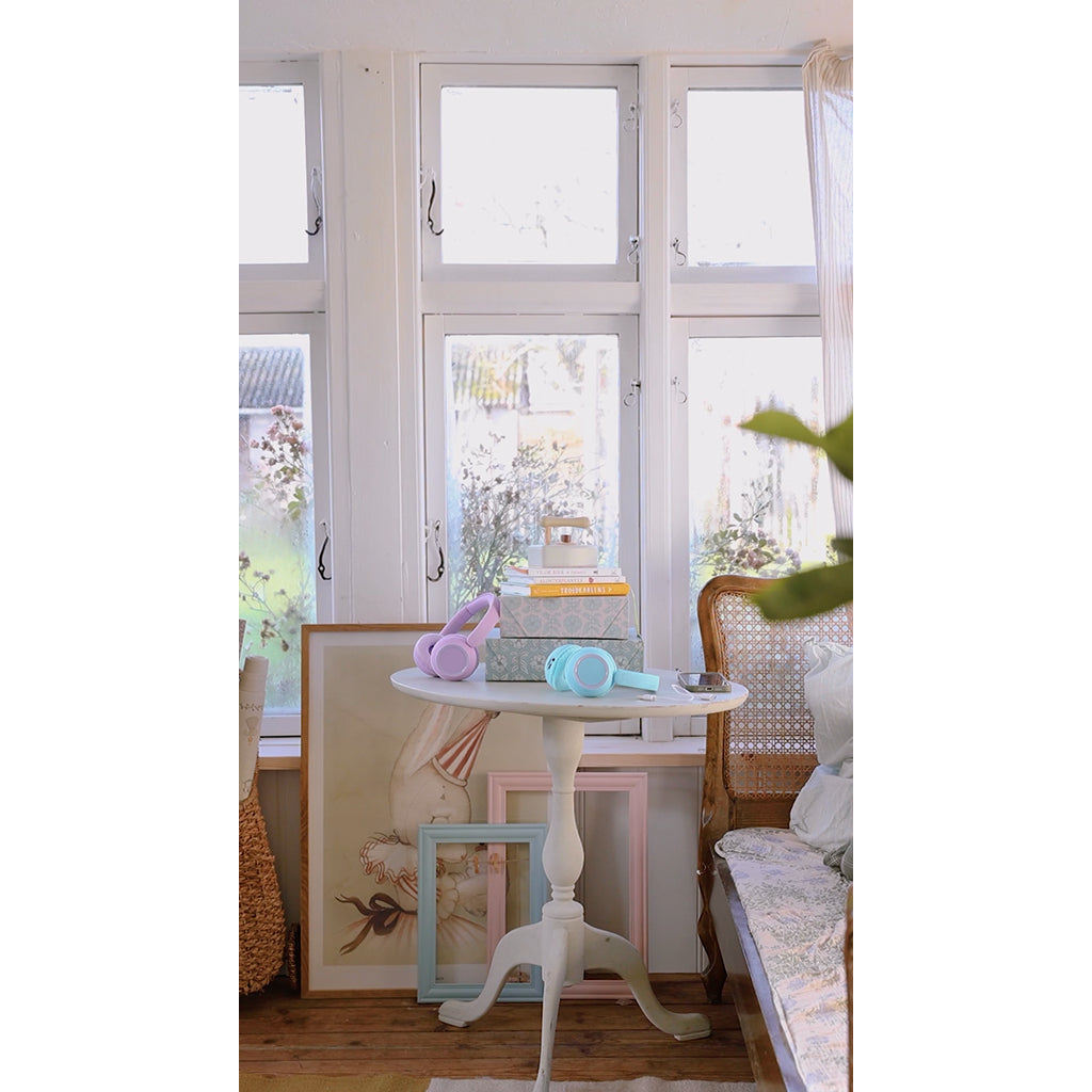 Lalarma trådløse hodetelefoner med lys, for tenåringer og barn - Rose