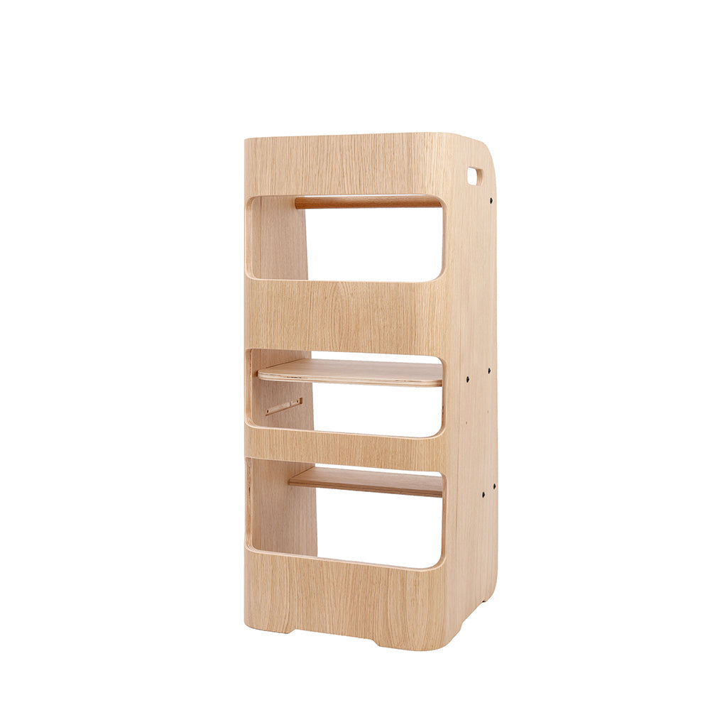 Curve-Lab, Læringstårn, Birk med overflate av eiketre