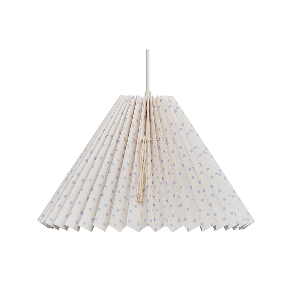 Pink Rose Taklampe med brettet skjerm i papir - 32 cm - Beige med lys lilla prikker