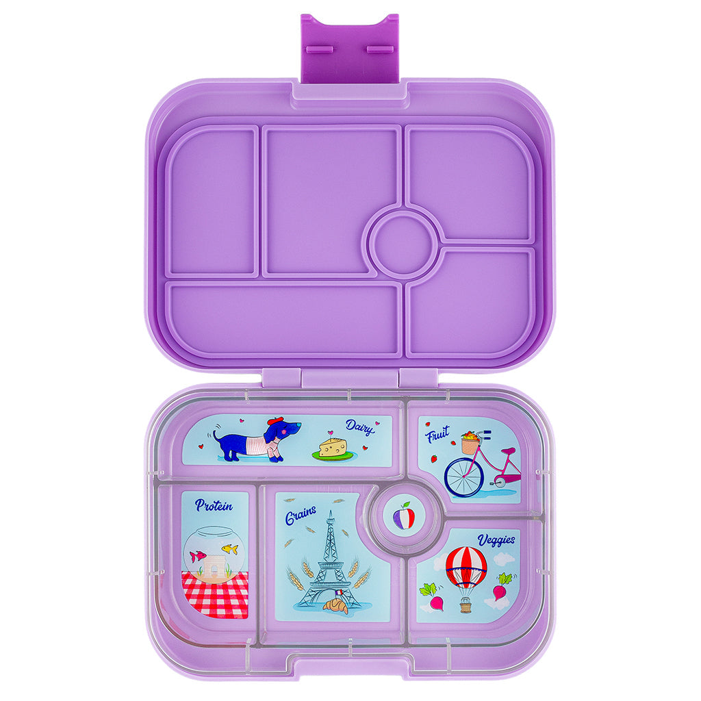Yumbox matboks med 6 rom, Original - Lulu Purple / Paris tray