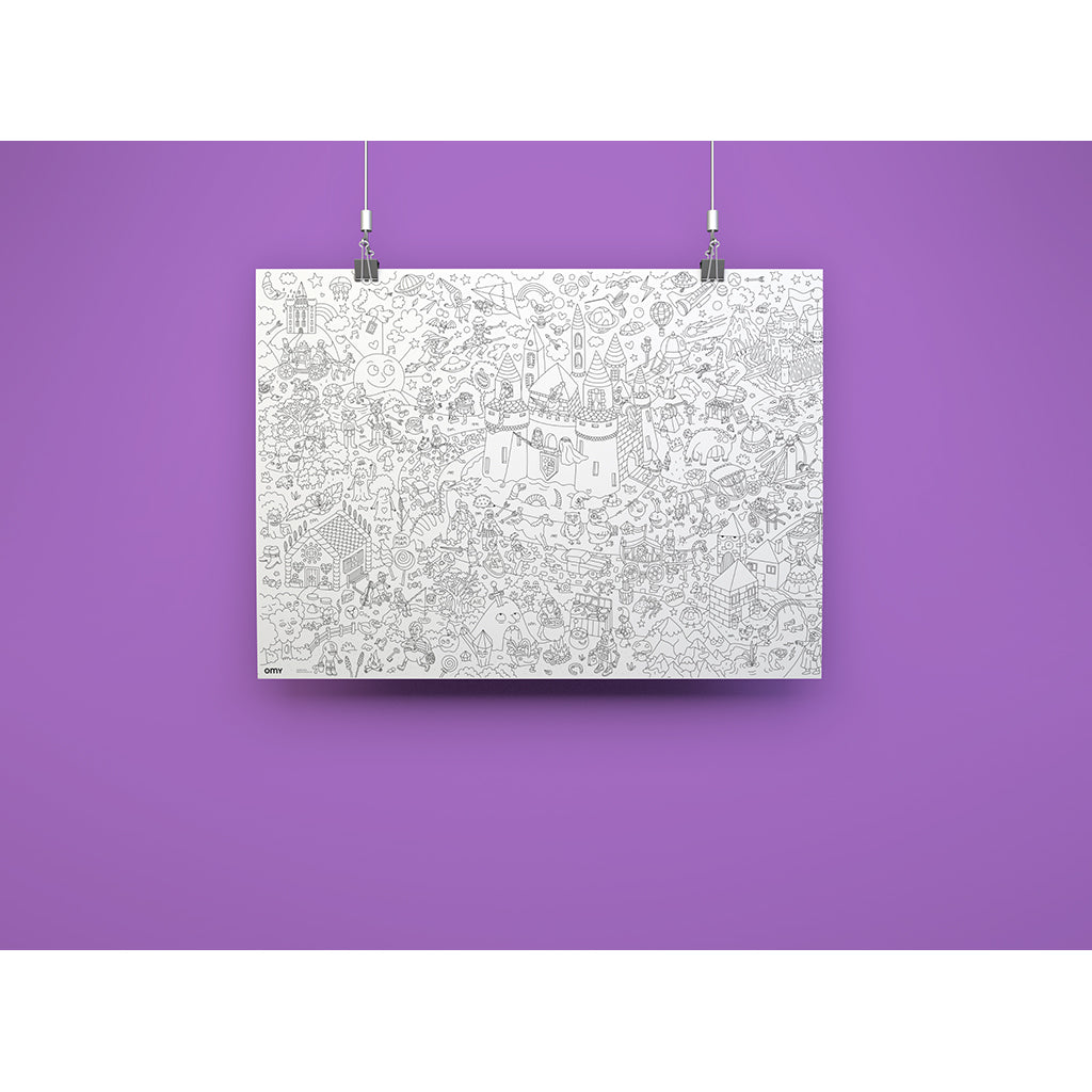 Omy stor plakat for fargelegging, 70 x 100 cm – Magic