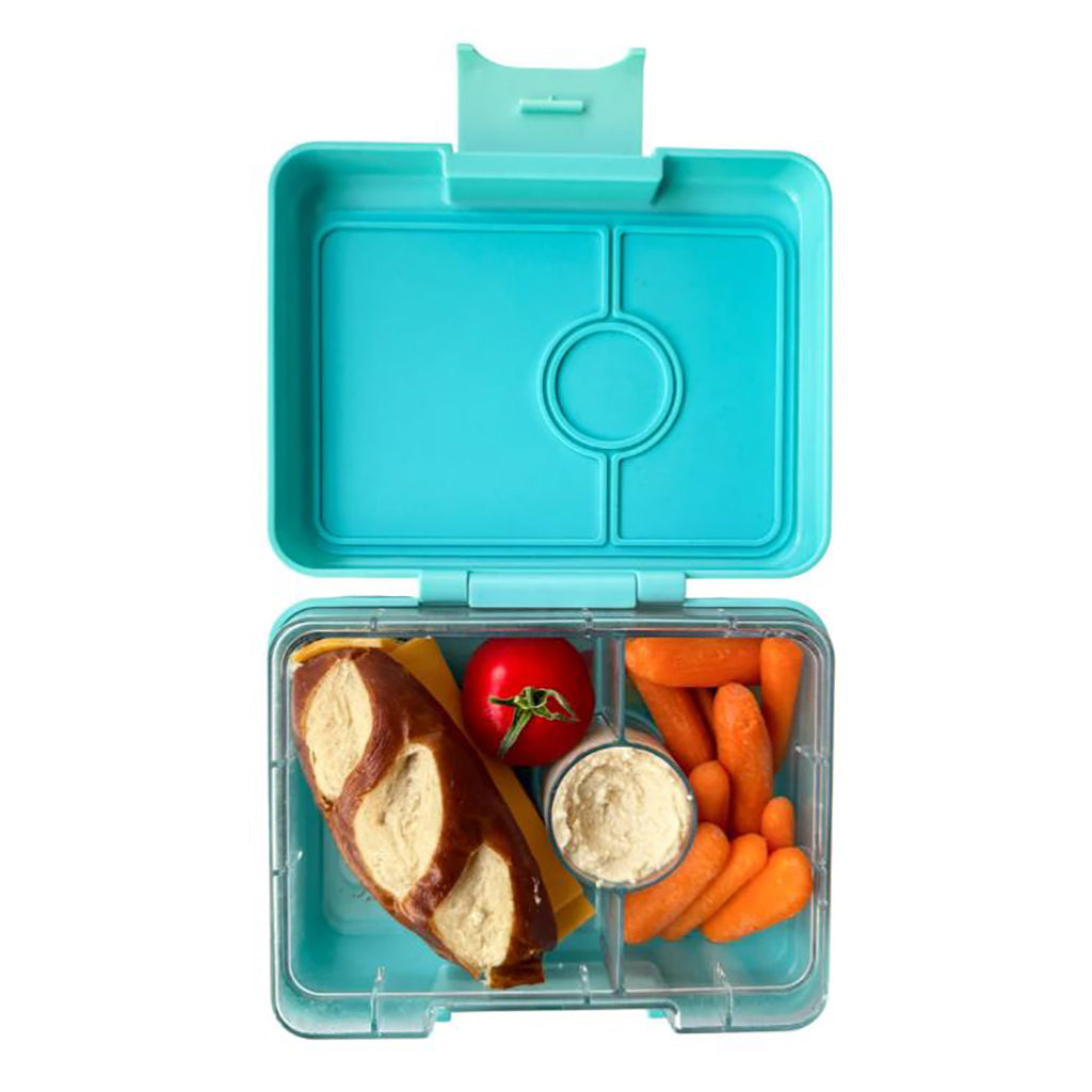 Yumbox matboks med 3 rom, Snack - Miami Aqua / Rainbow