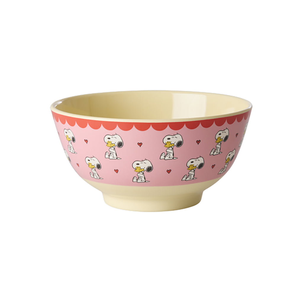 Rice Melamin bolle, medium, Snoopy - Pink