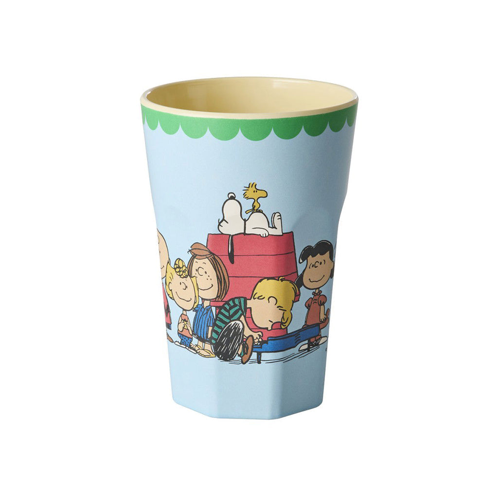 Rice melamin børnekop, Høj, Snoopy - Soft blue