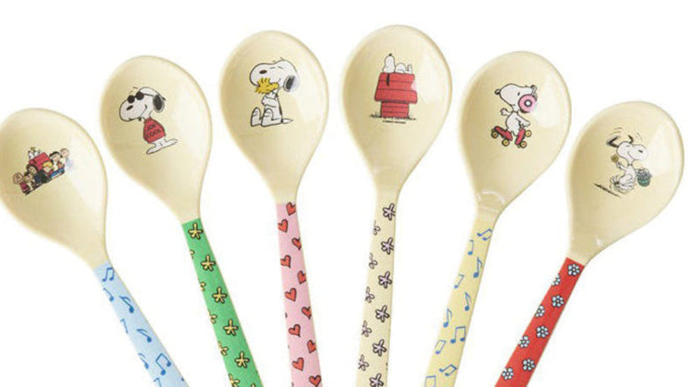 Rice melamin ske, Snoopy, 6 stk - 14.5 cm