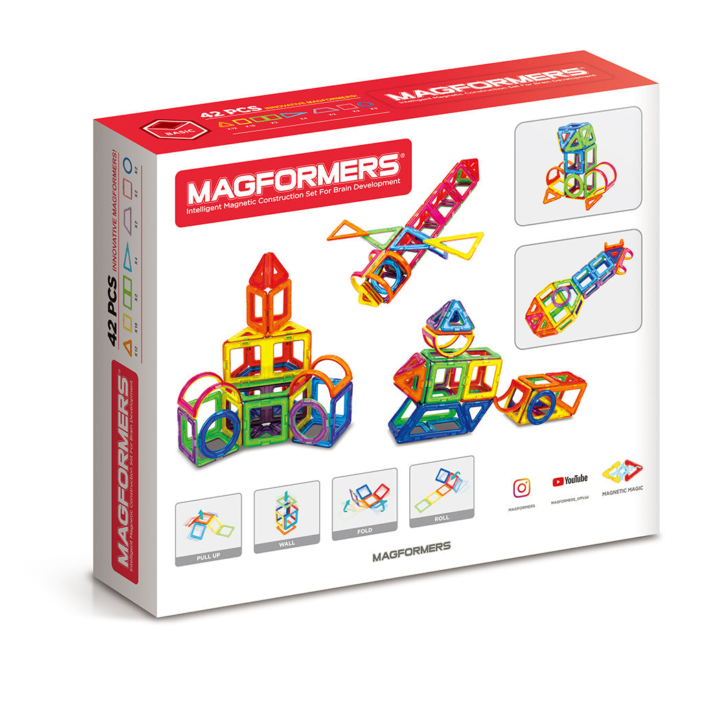 Magformers, magnetisk byggesett - Basic 42 dele