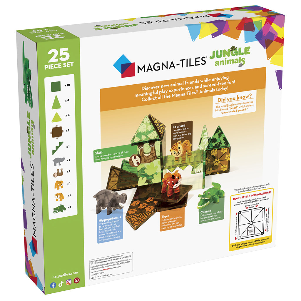 Magna-Tiles Jungle dyr, 25 deler