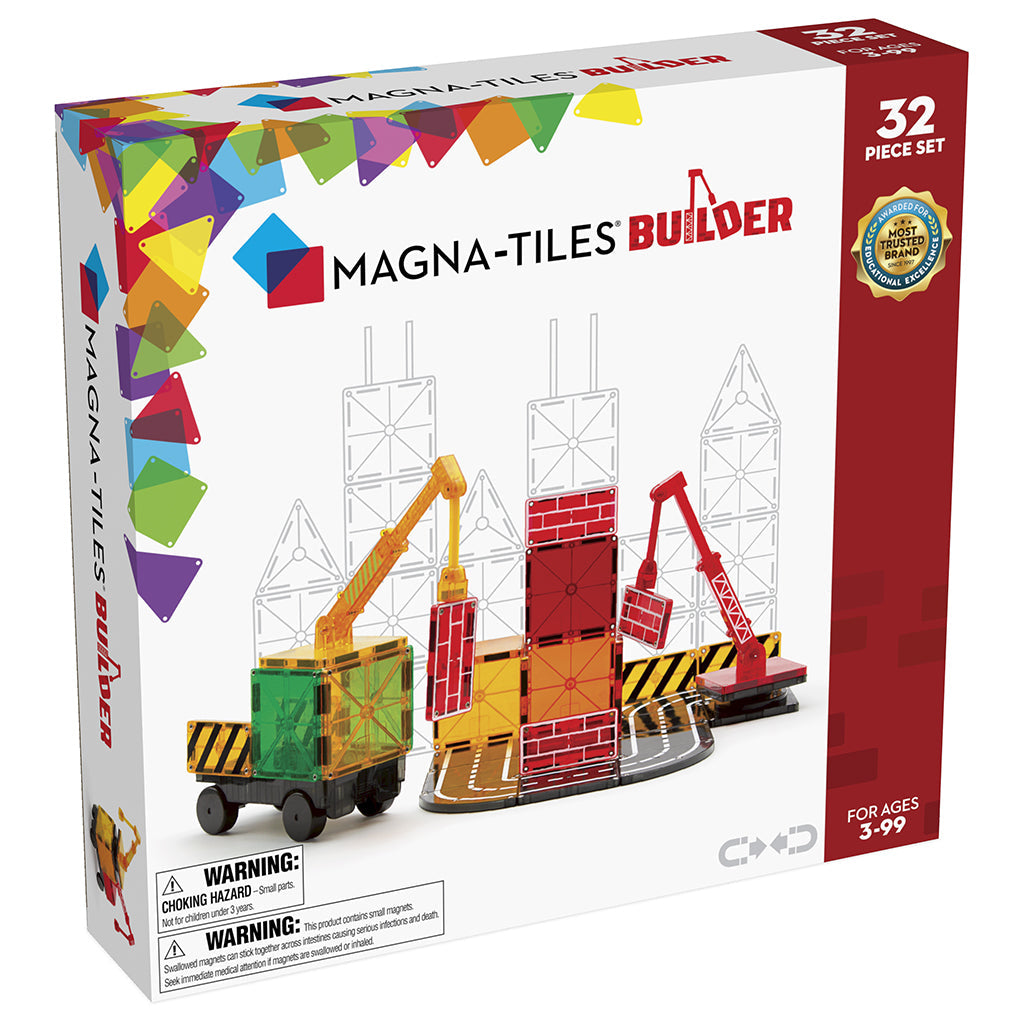 Magna-Tiles Builder, Magnetisk byggesæt m. 32 dele
