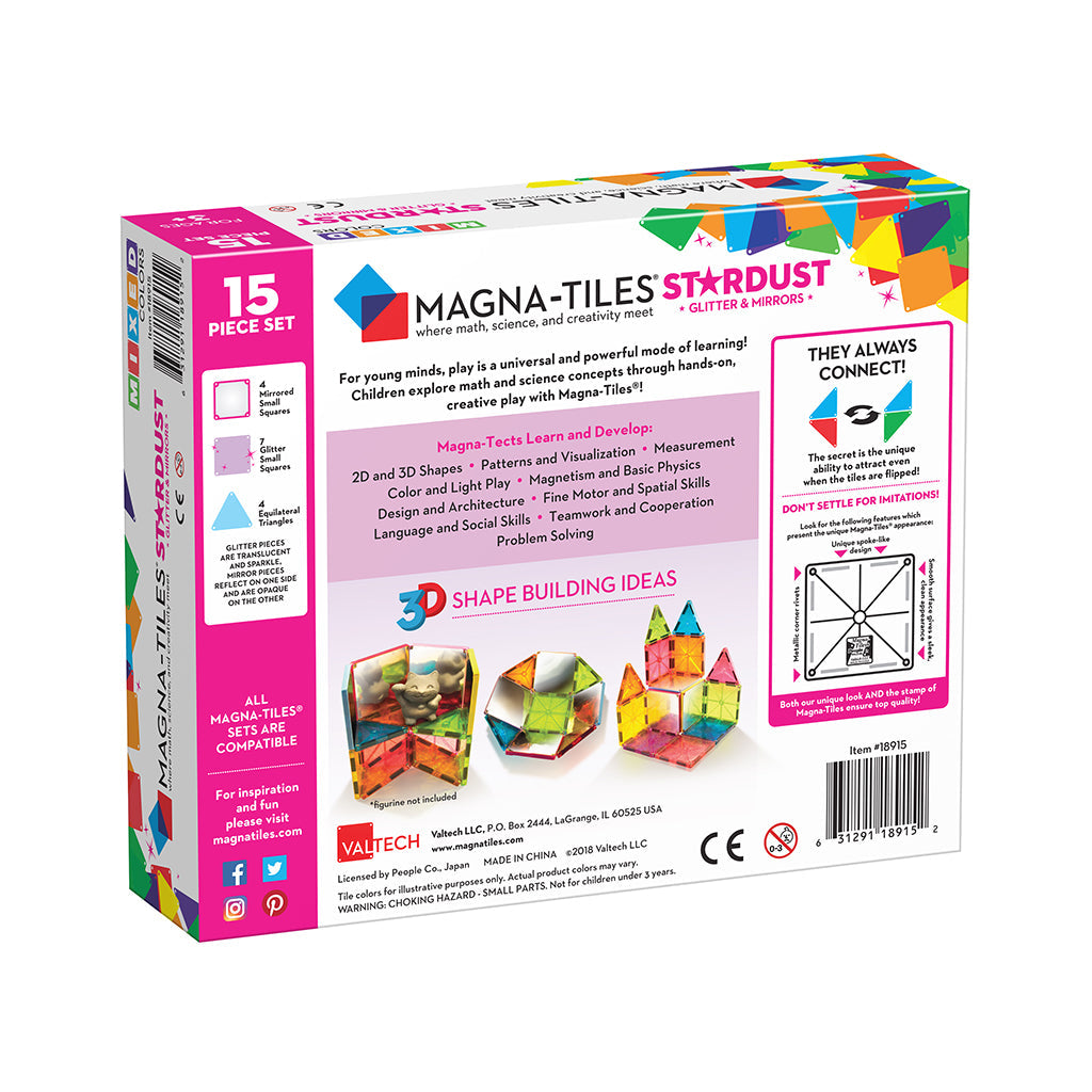 Magna-Tiles Stardust, Magnetisk byggesett med 15 deler