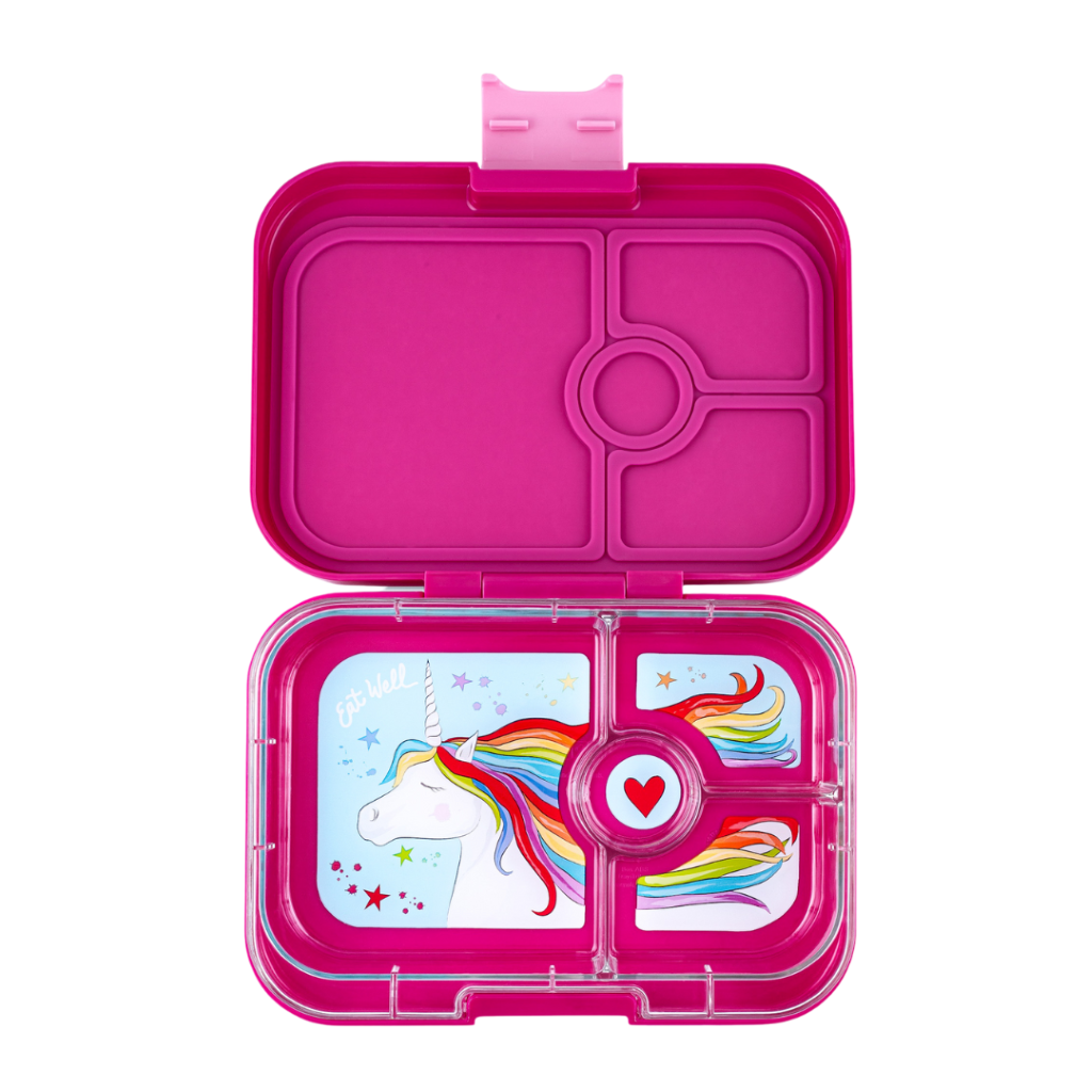 Yumbox matboks med 4 rom, Panino, Unicorn – Malibu Purple